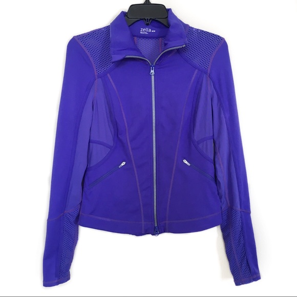 Zella Jackets & Coats Nwot Zella Purple Double Mesh Performance